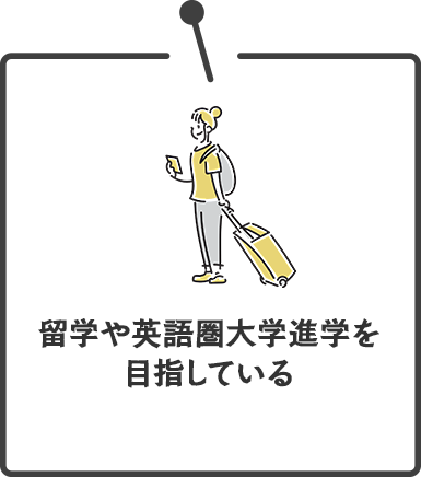 留学や英語圏大学進学を目指している