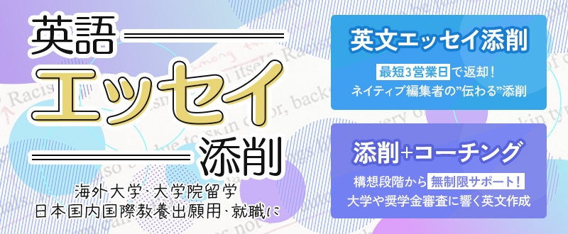 エッセイ添削トップ